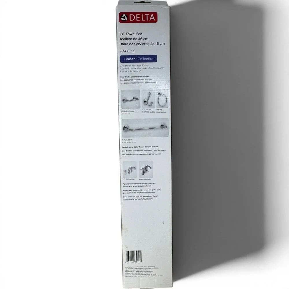 Delta Linden 18 Inch Towel Bar Brilliance Stainless Wall Mount 79418-SS NEW